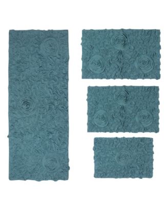 Home Weavers Bell Flower 4-Pc. Bath Rug Set
