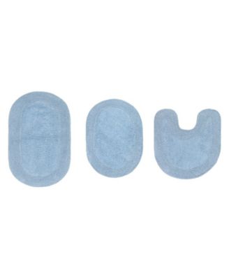 Home Weavers Double Ruffle 3-Pc. Bath Rug Set with Contour