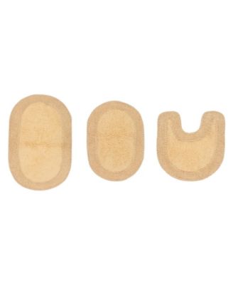 Home Weavers Double Ruffle 3-Pc. Bath Rug Set with Contour