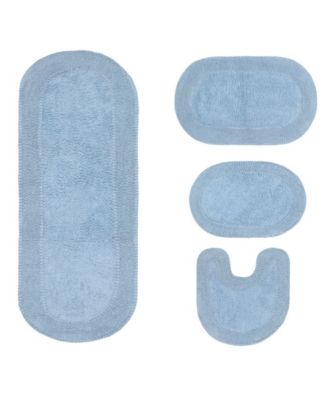 Home Weavers Double Ruffle 4-Pc. Bath Rug Set with Contour