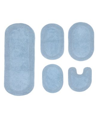 Home Weavers Double Ruffle 5-Pc. Bath Rug Set
