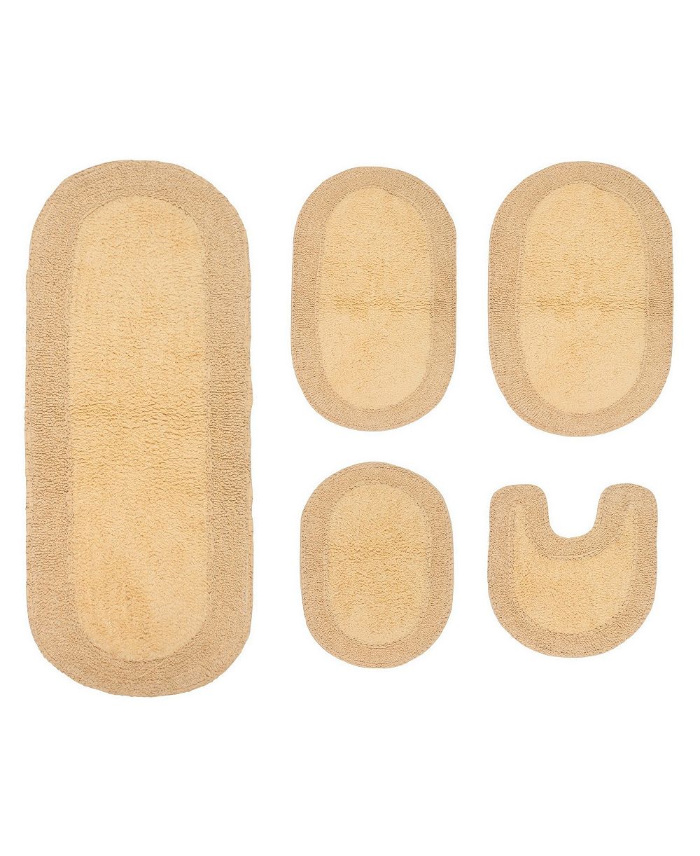Home Weavers Double Ruffle 5-Pc. Bath Rug Set