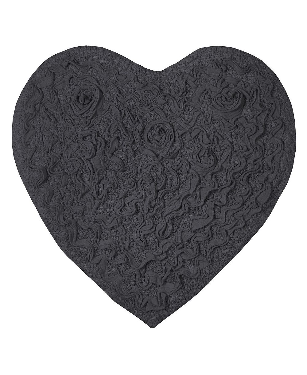 Home Weavers Modesto Heart Shaped Bath Rug, 25" x 25"