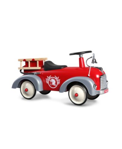 Baghera Speedster Fireman Metal Ride-On Car with Functional Steering, 1-Rider, Ages 2+