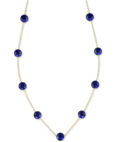 Колье EFFY® Statement из лазурита (6mm) 18" с золотом 14k