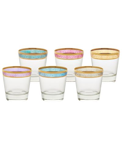 Lorren Home Trends Melania Collection набор из 6 многоцветных стаканов для виски