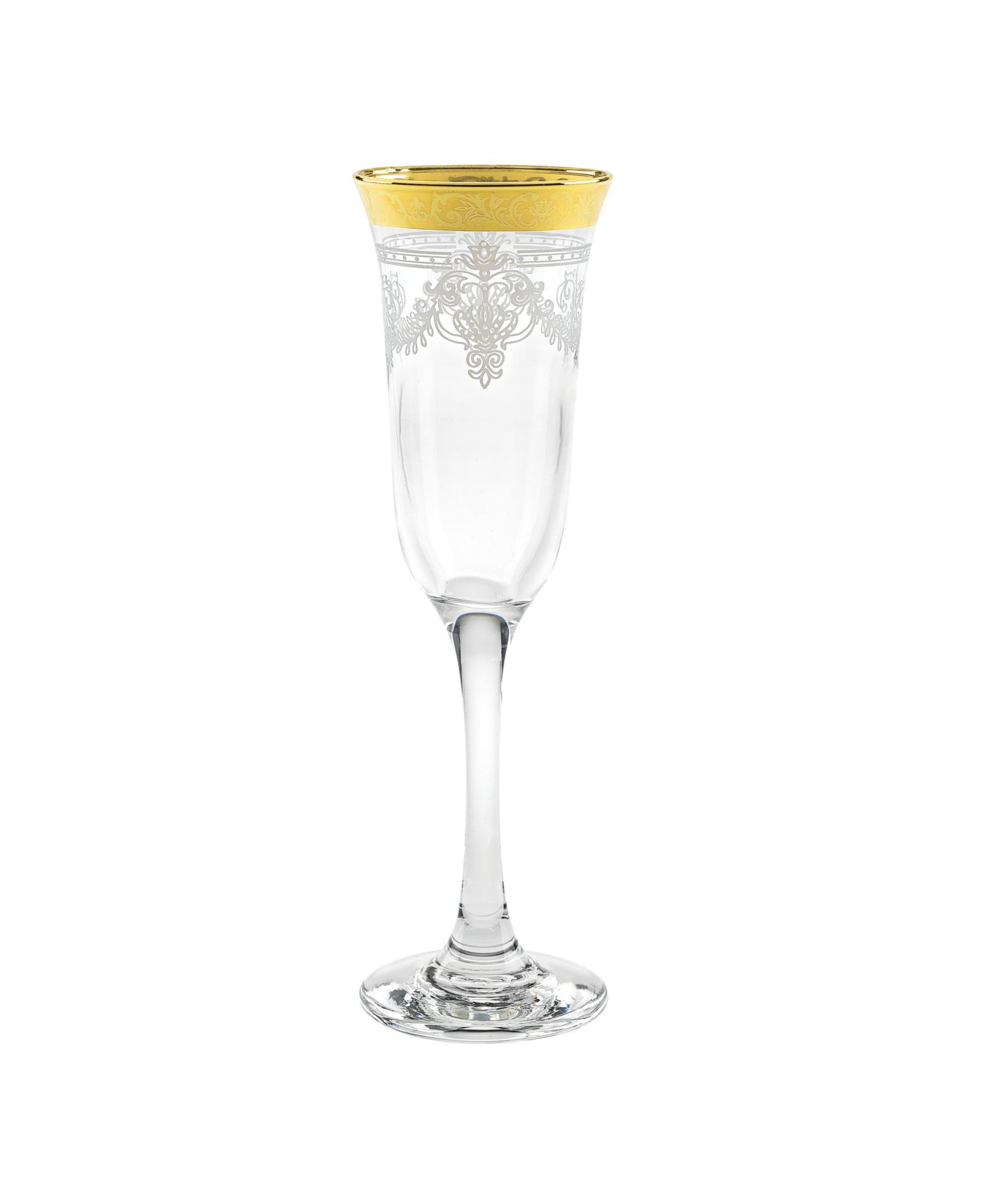 Набор бокалов Lorren Home Trends Gold Banded Flute, 6 шт.