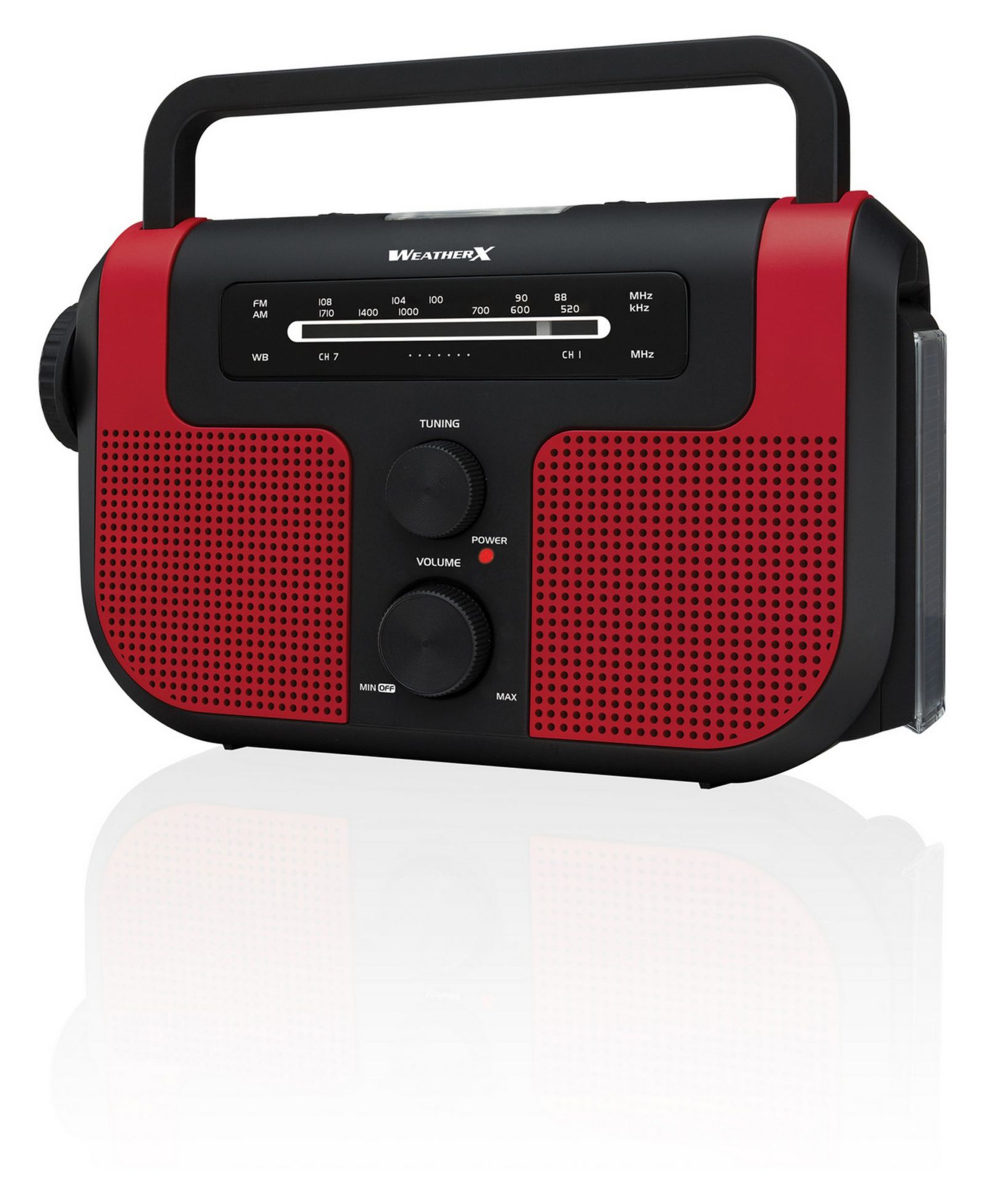 Радио AM/FM WeatherX с фонариком, фонарем и зарядным устройством для телефона, WR383R