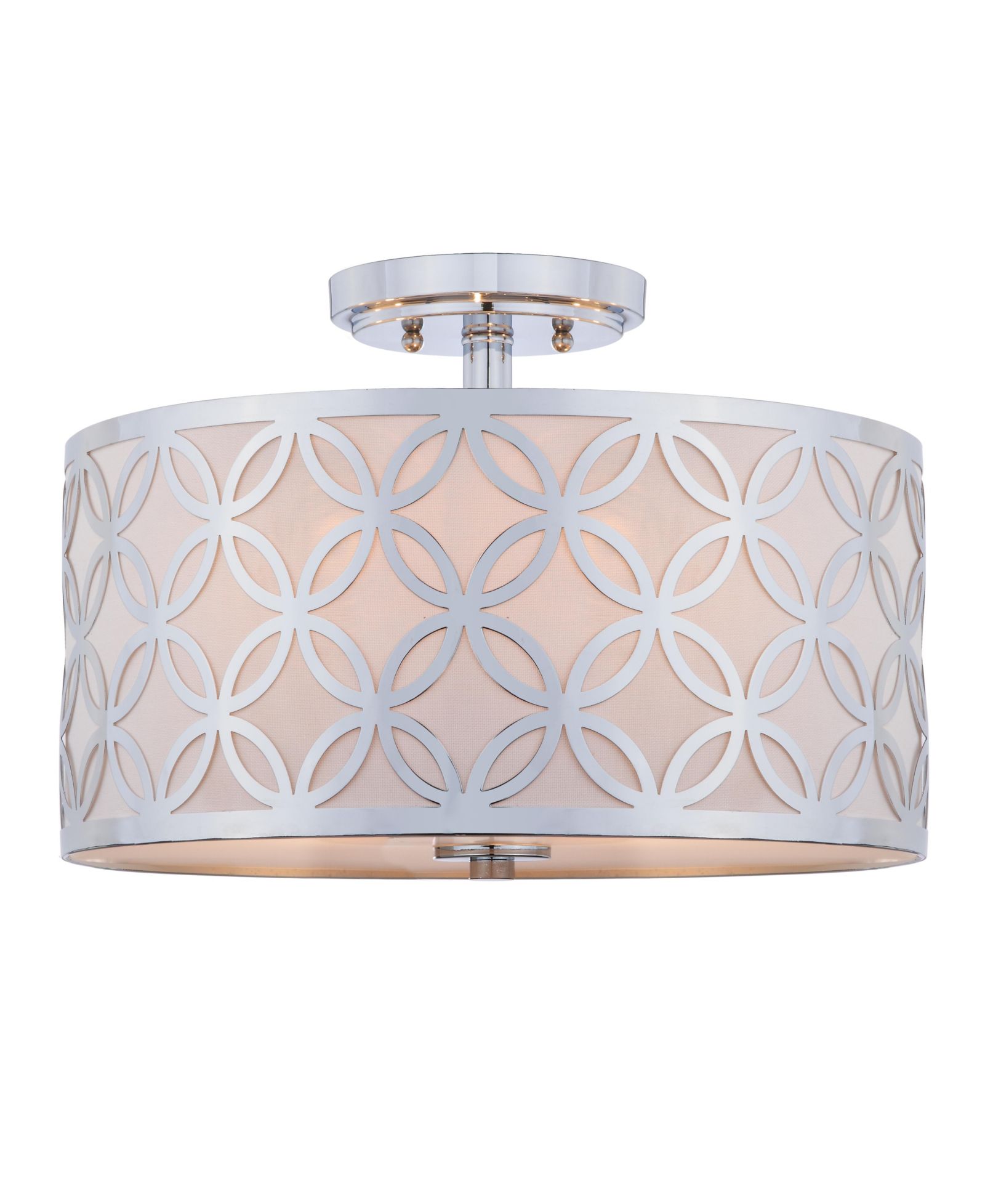 Safavieh Cecily Leaf Trellis 3 Light 15"D Gold Flush Mount