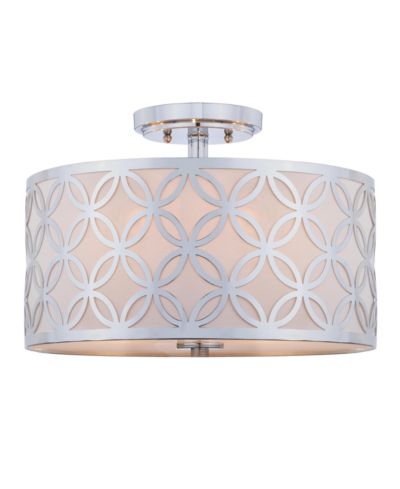 Safavieh Cecily Leaf Trellis 3 Light 15"D Gold Flush Mount
