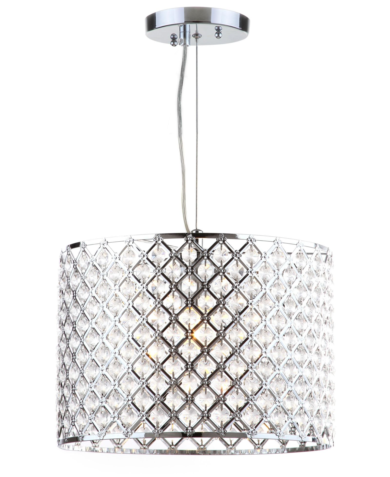 Подвесной светильник Safavieh Silva Beaded 12"D Adjustable Diamond Pendant
