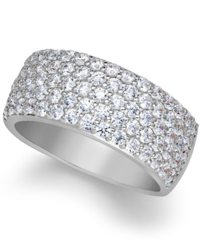 Серебряное кольцо Arabella Sterling Silver Ring, Cubic Zirconia Pave Band