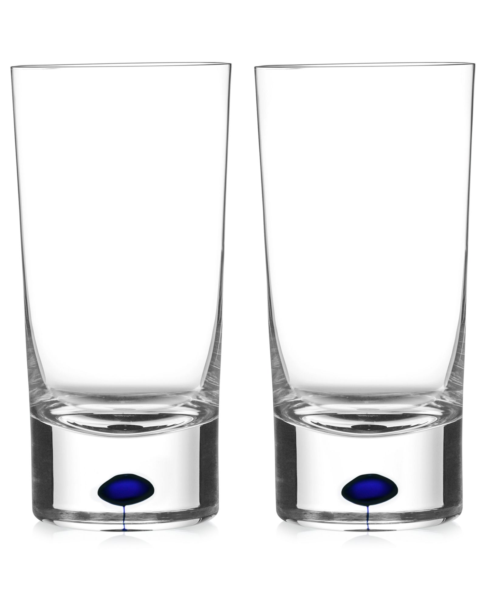 Orrefors Intermezzo Blue Highball Pair