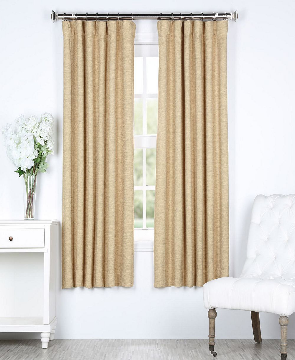 Шторы Half Price Drapes Bellino Textured Faux Linen Room Darkening (1 панель), 50W X 63L