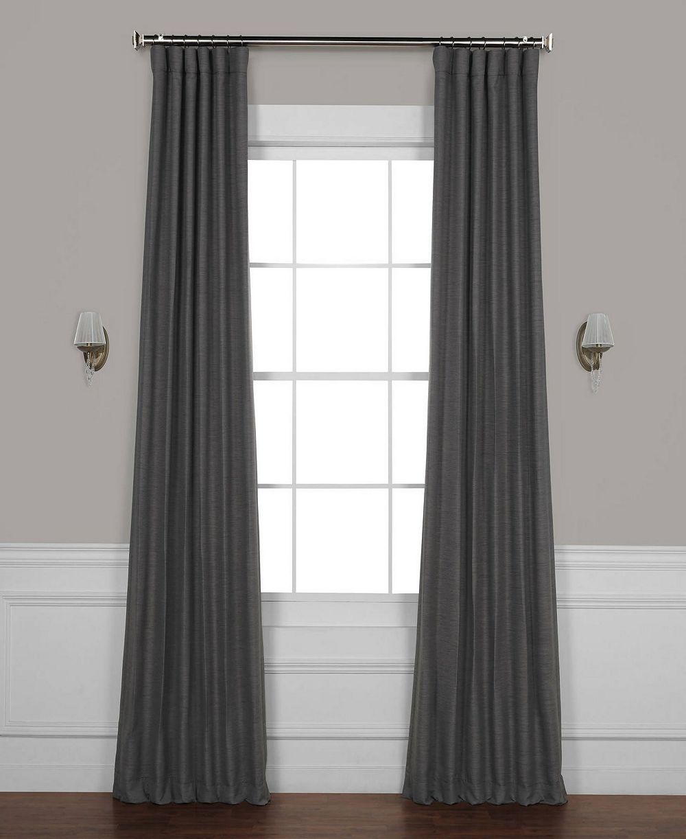 Half Price Drapes шторы Bellino из текстурированного искусственного льна, затемняющие для спальни и гостиной (1 панель), 50W X 63L