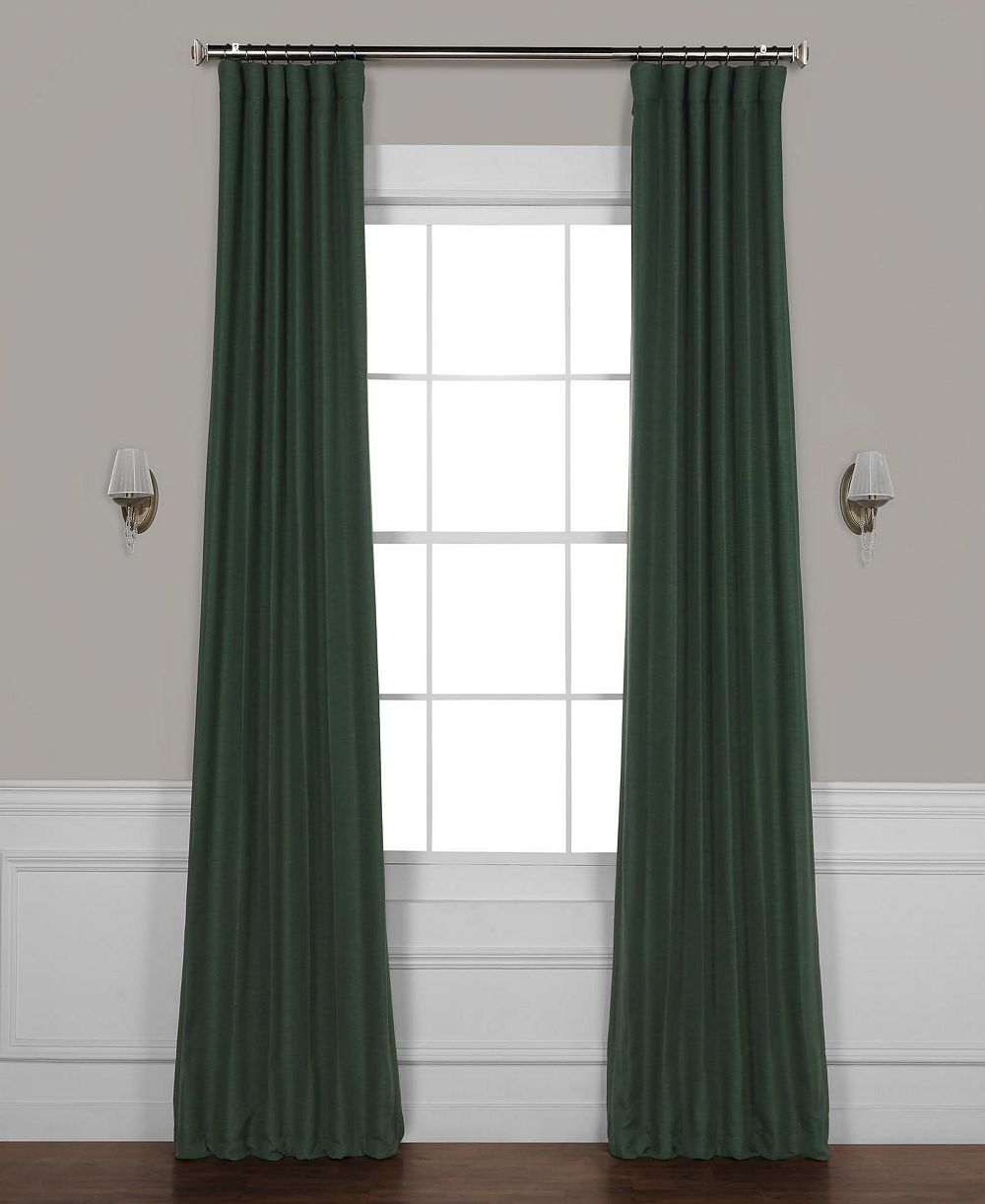 Half Price Drapes Bellino Текстурированные шторы из искусственного льна для спальни и гостиной (1 панель)