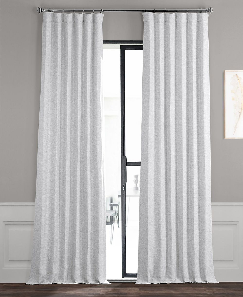 Half Price Drapes Шторы Bellino из искусственного льна, затемняющие, 1 панель, 50W X 63L