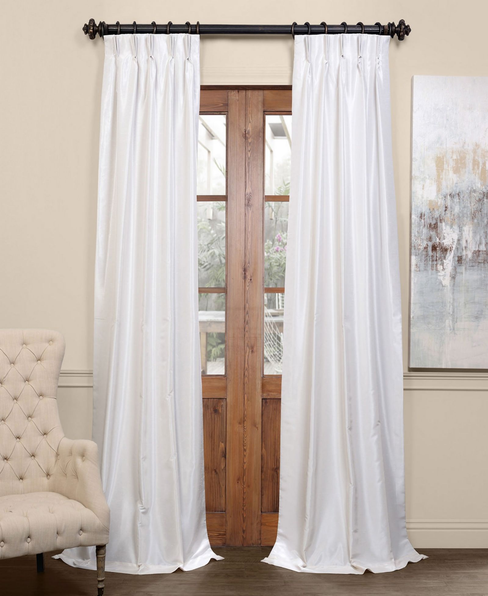 Шторы Half Price Drapes French Pleat Vintage Textured Faux Dupioni Silk Blackout