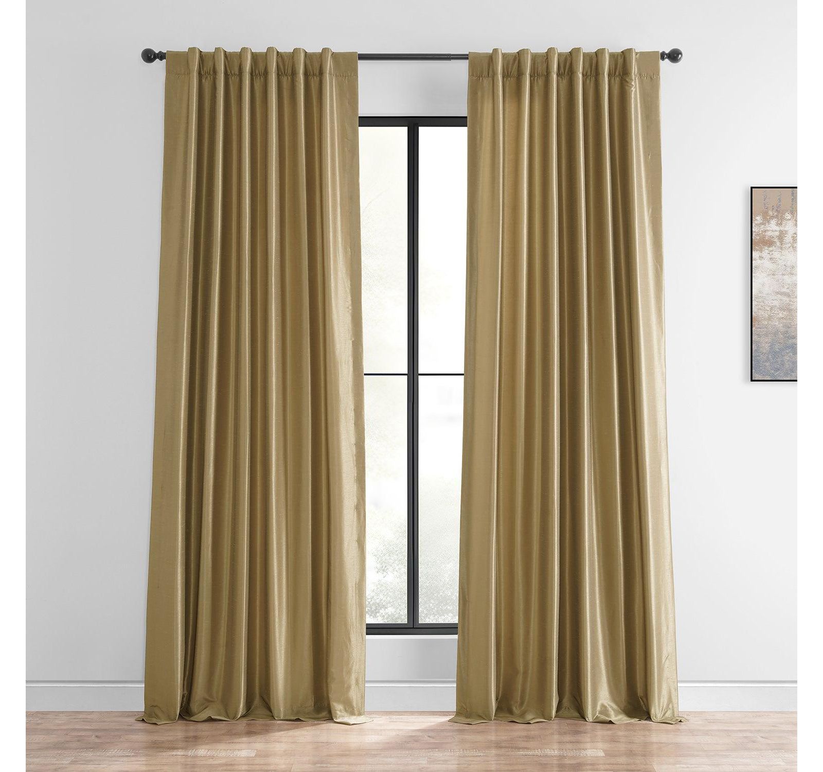Half Price Drapes винтажные текстурированные шторы из искусственного шелка Dupioni Blackout