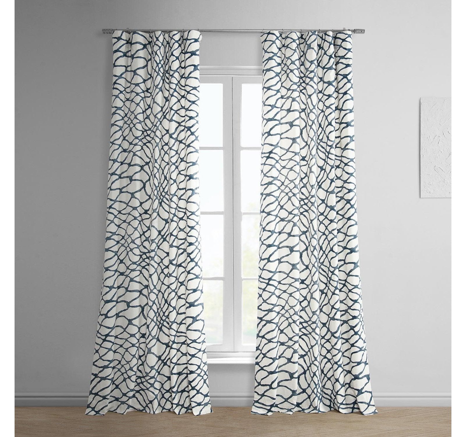 Half Price Drapes Abstract Printed Cotton Room Darkening Curtain