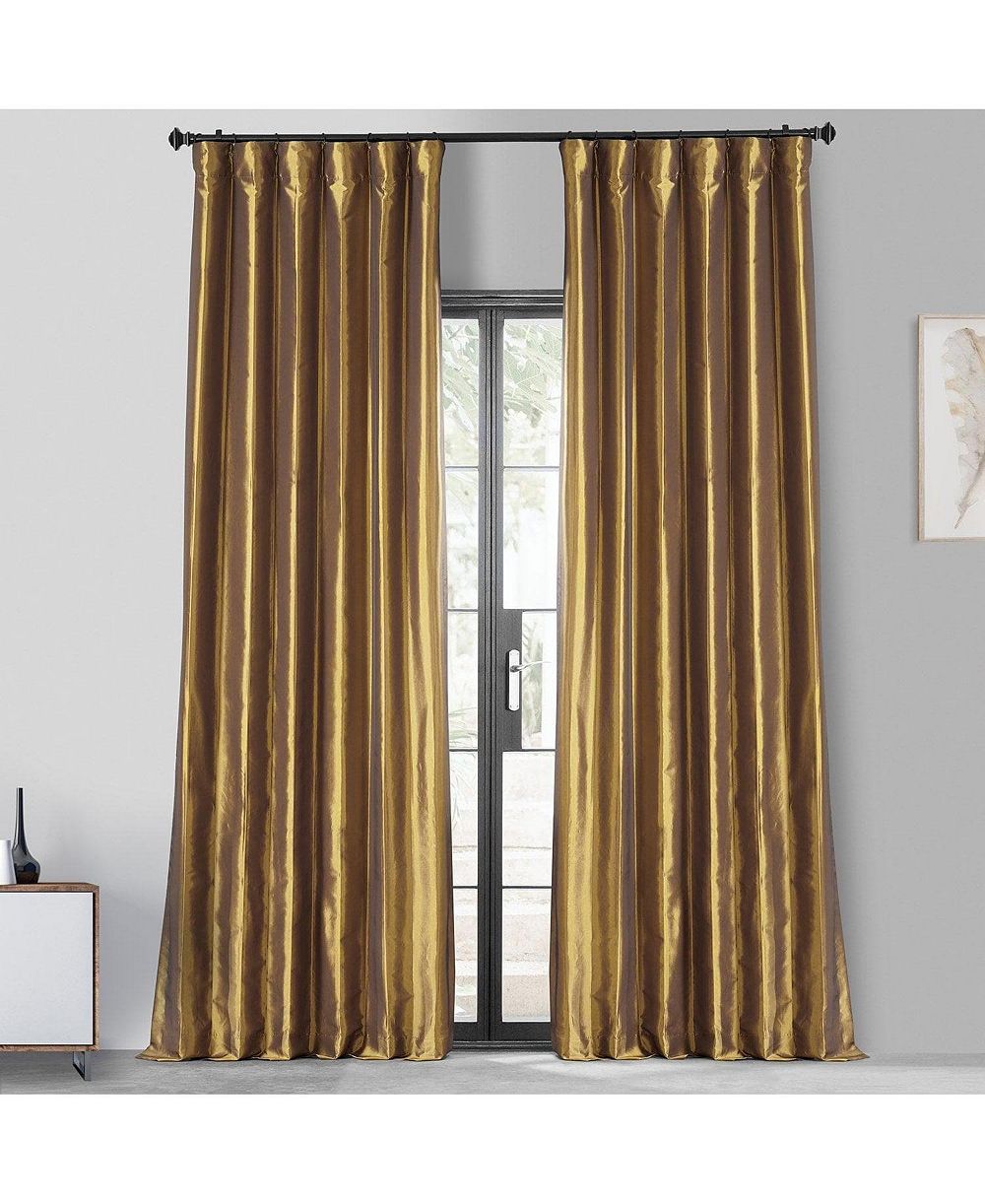 Half Price Drapes черные шторы из искусственного шелкового тафты с затемнением