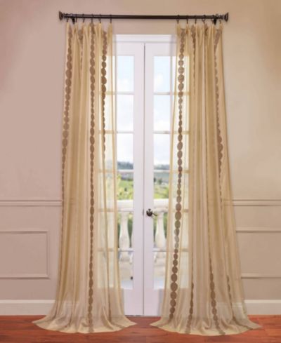 Half Price Drapes Embroidered Striped Sheer Curtain