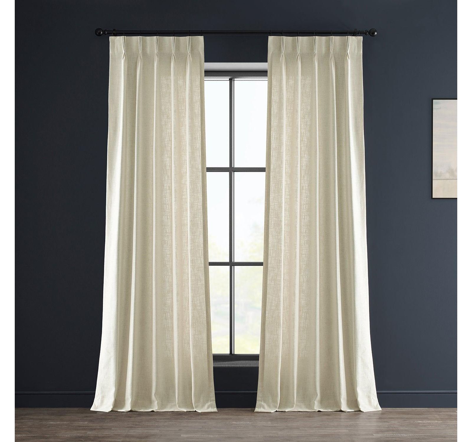 Half Price Drapes Heavy Faux Linen Curtain
