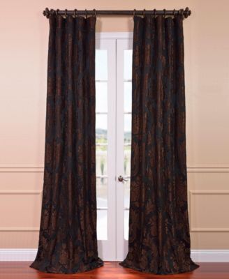 Half Price Drapes Damask Faux Silk Jacquard Room Darkening Curtain