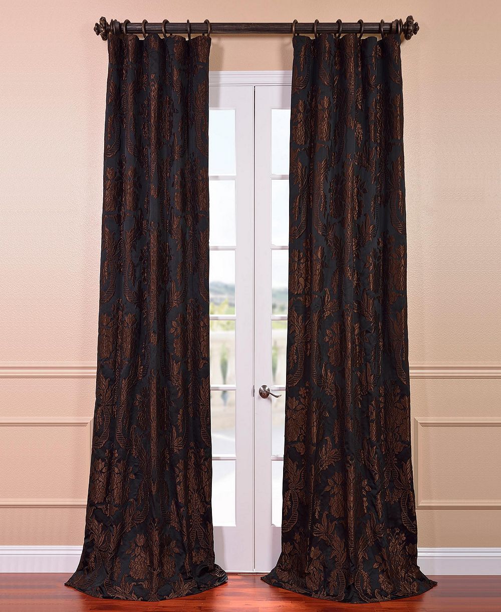 Half Price Drapes Шторы блэкаут из искусственного шелка жаккард Damask