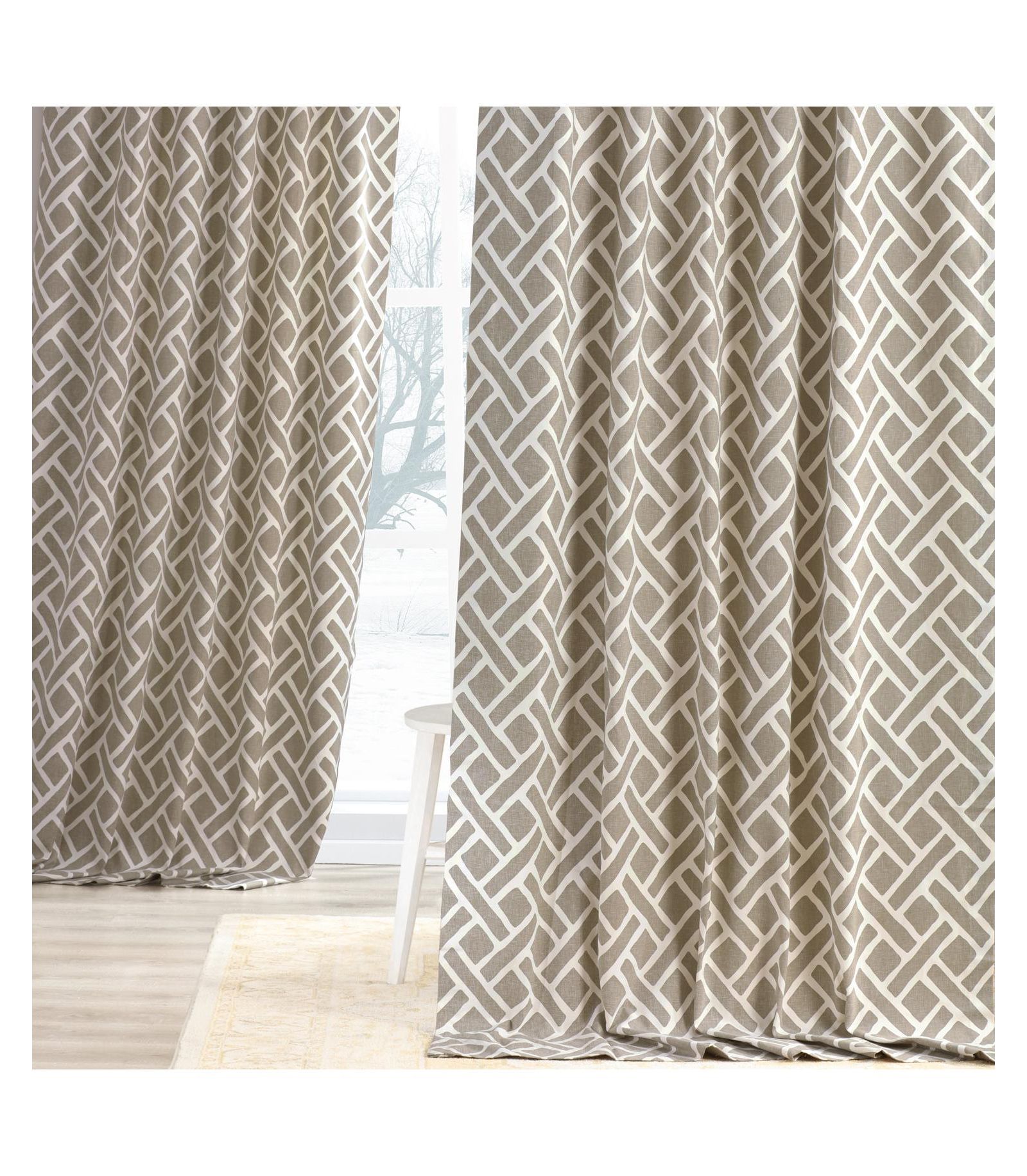 Шторы Half Price Drapes Geometric Printed Cotton светонепроницаемые