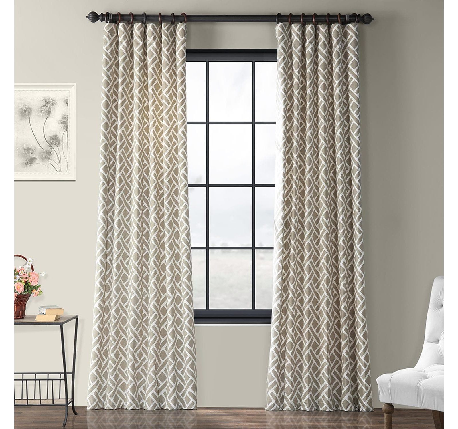 Шторы Half Price Drapes Geometric Printed Cotton Room Darkening