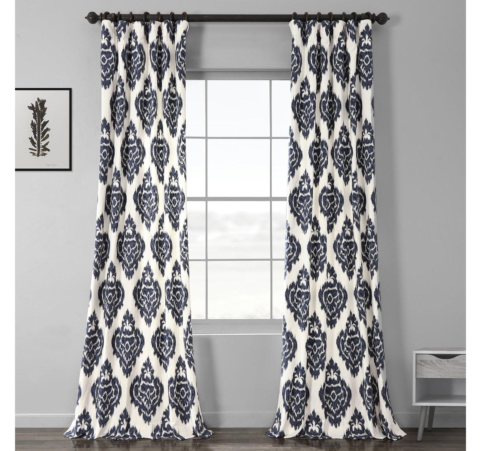 Штора Half Price Drapes Damask Printed Cotton Room Darkening