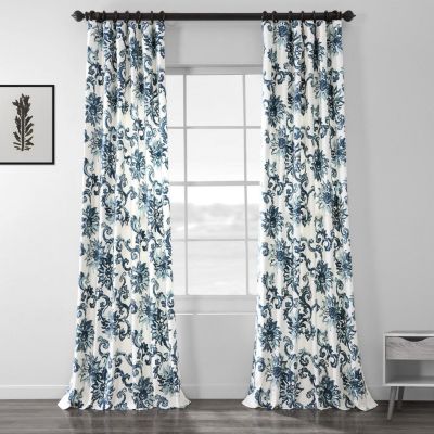 Half Price Drapes Блэкаут шторы из хлопка с цветочным принтом