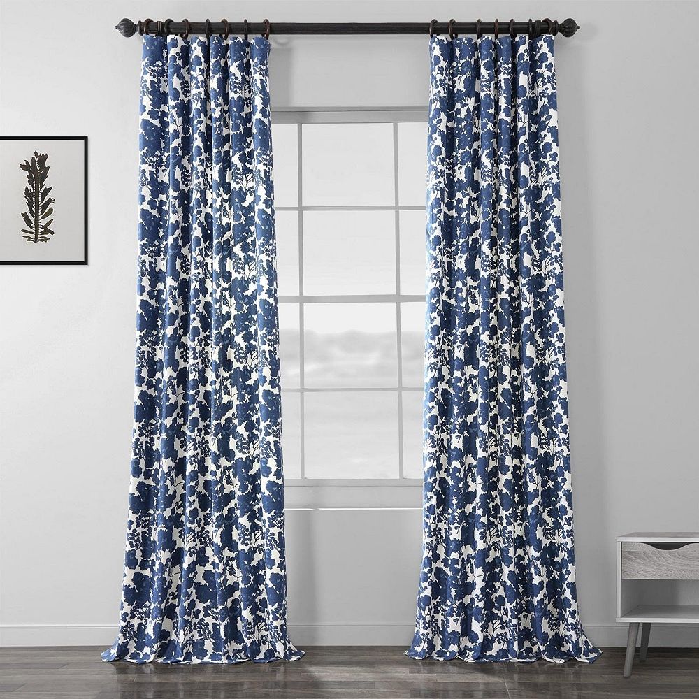 Шторы Half Price Drapes с цветочным принтом из хлопка для затемнения комнаты