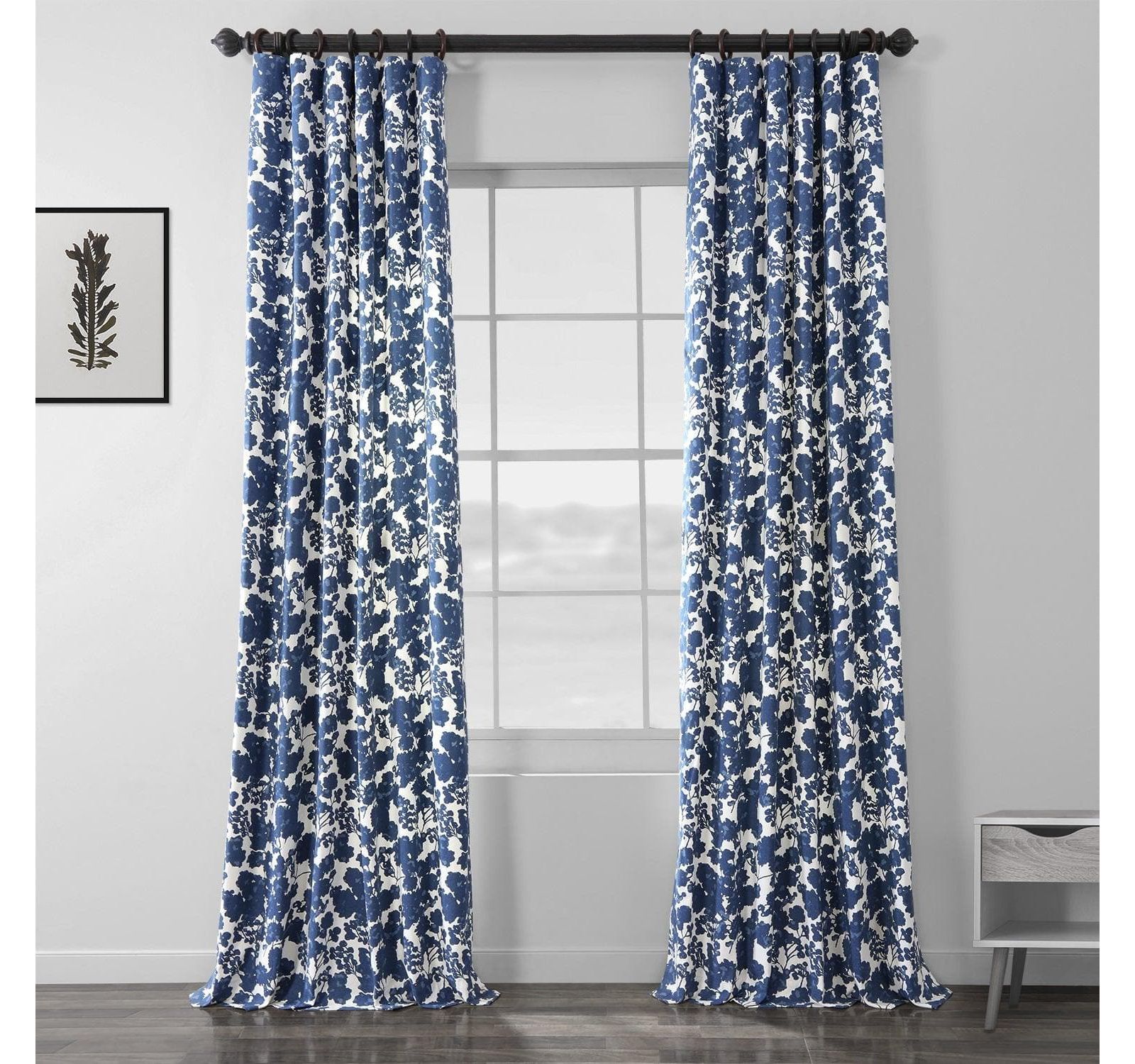 Шторы Half Price Drapes из хлопка с цветочным принтом, светонепроницаемые