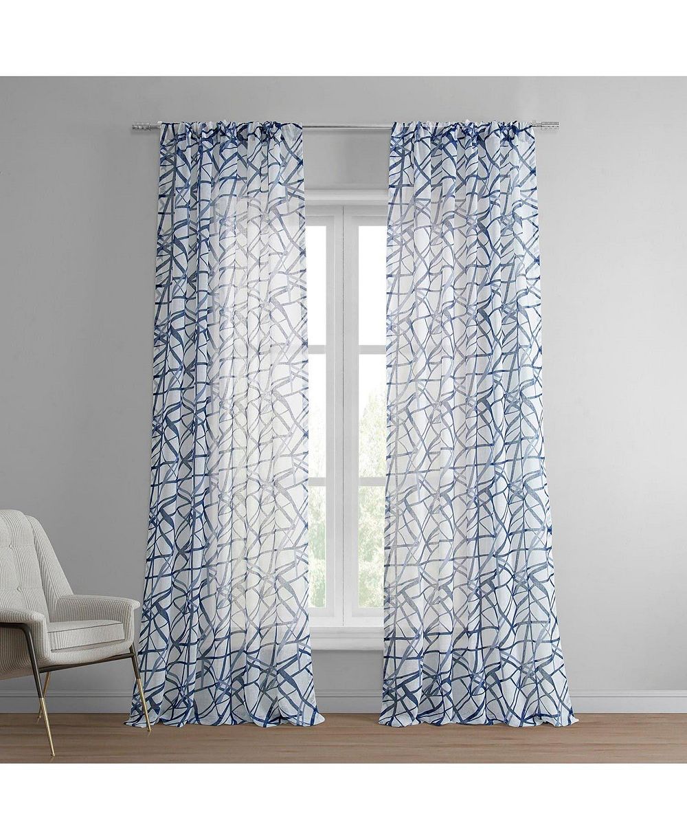Half Price Drapes прозрачная штора Abstract Printed Sheer