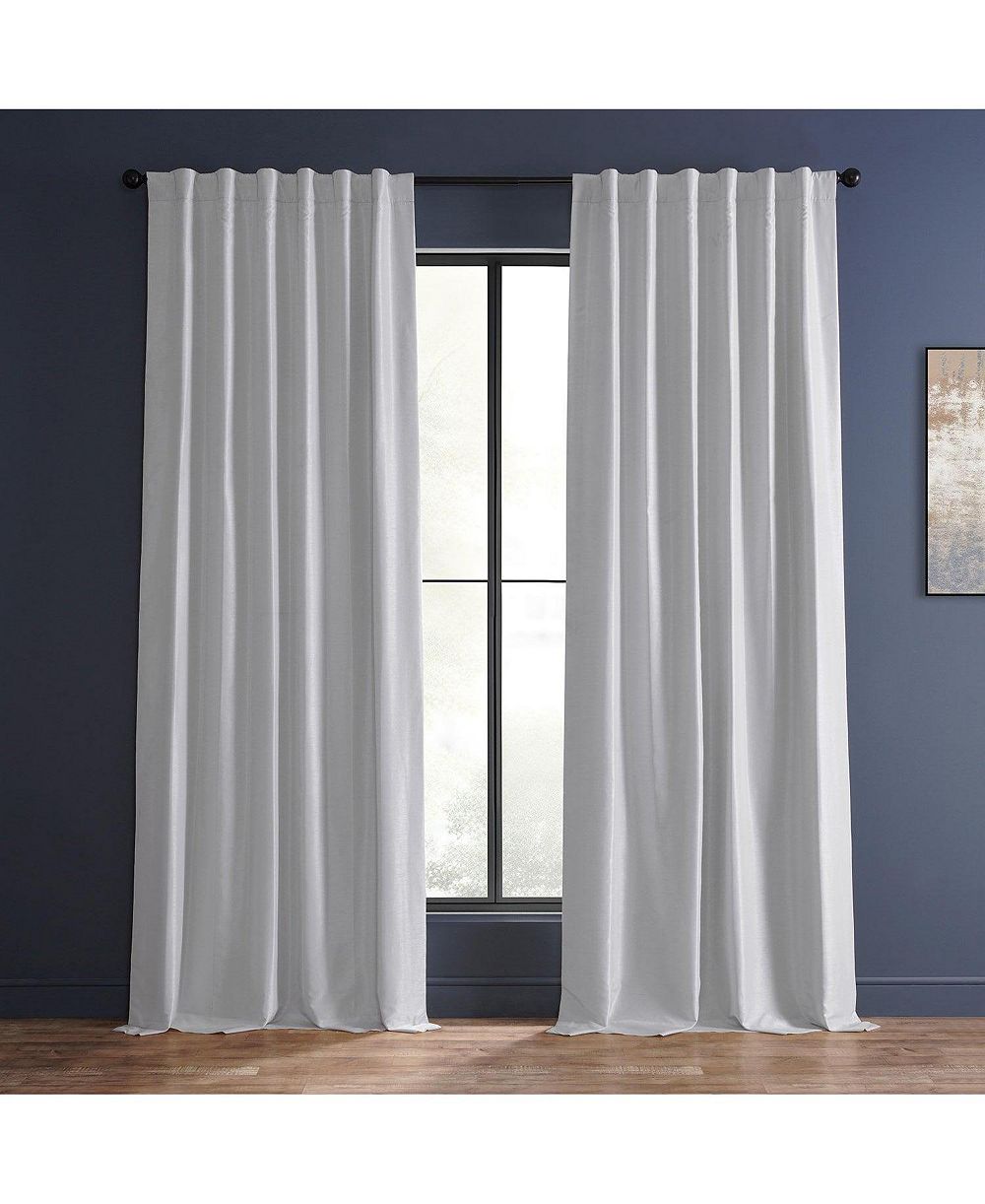 Винтажные текстурированные шторы Half Price Drapes из искусственного шелка Dupioni