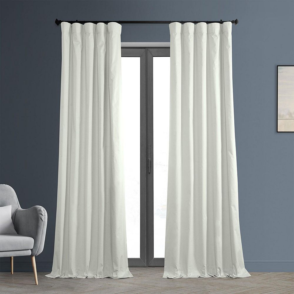 Half Price Drapes Solid Cotton Hotel Blackout Curtain