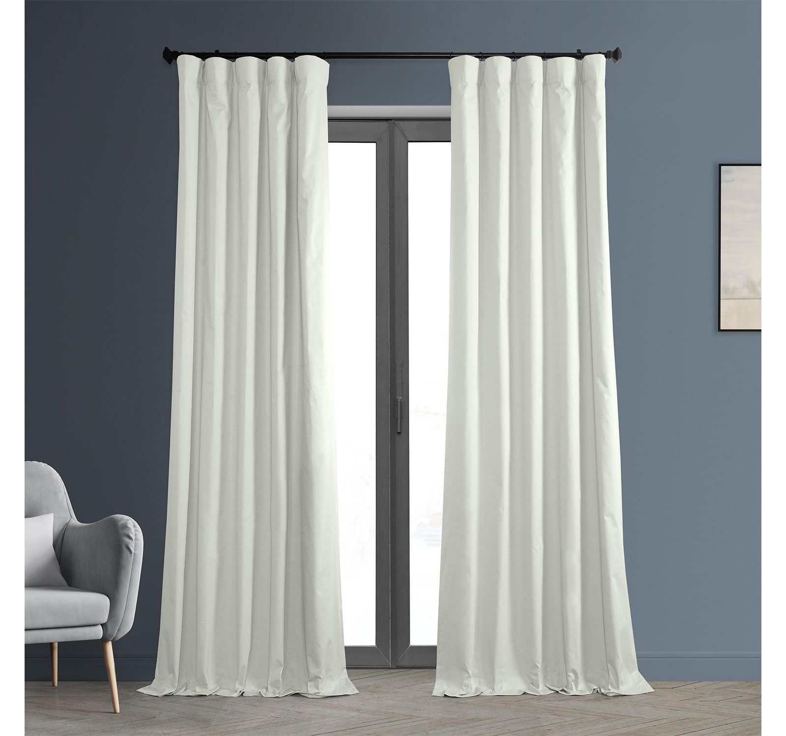 Half Price Drapes Solid Cotton Hotel Blackout Curtain