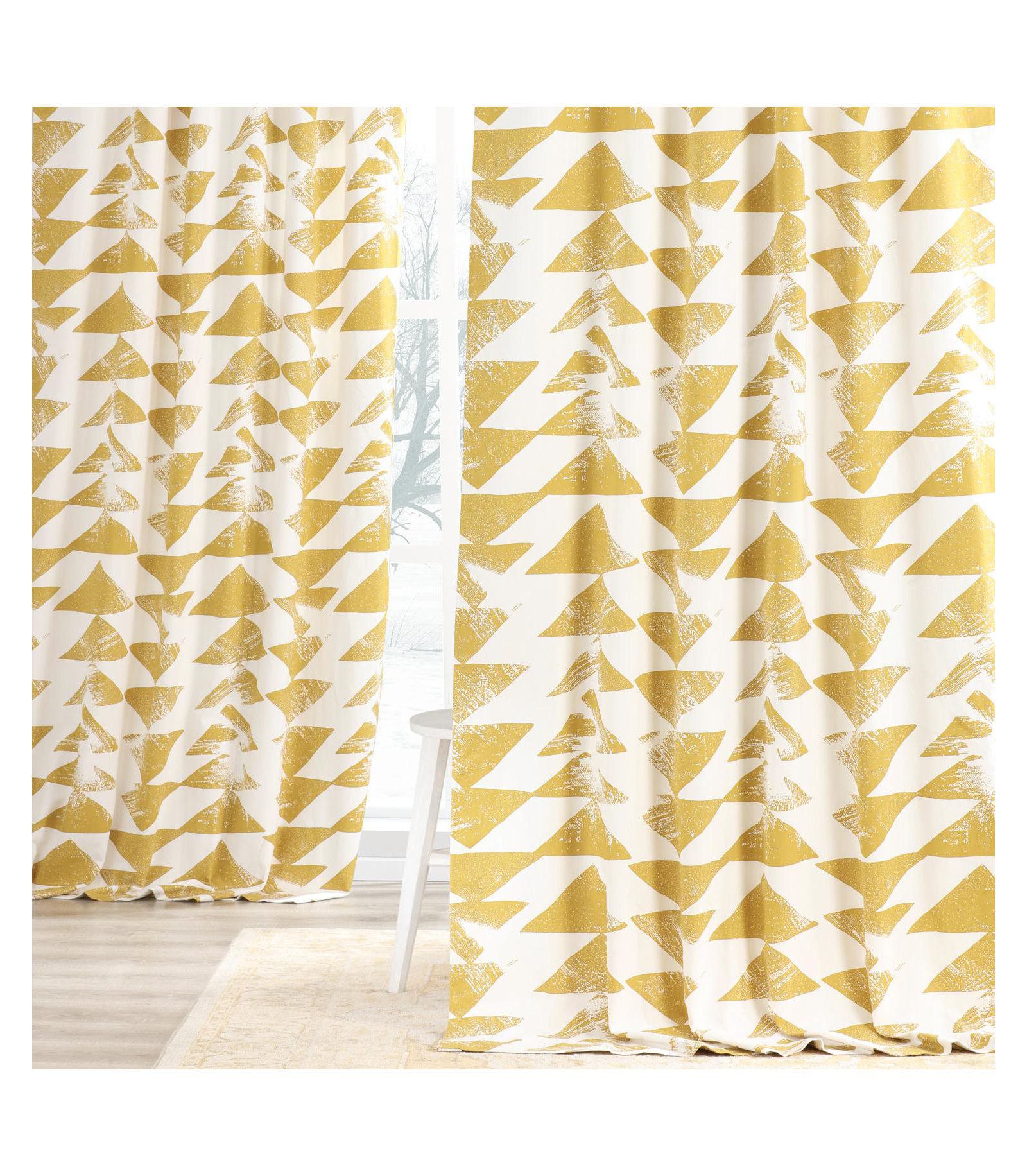 Half Price Drapes хлопковая штора с геометрическим принтом для затемнения комнаты