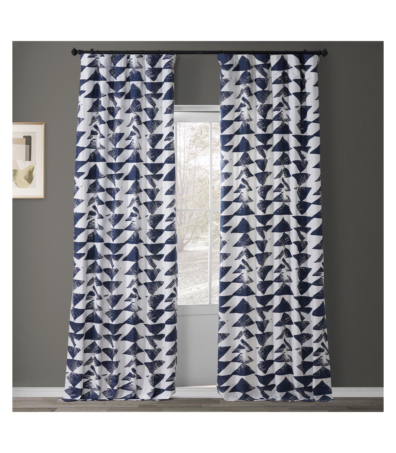 Half Price Drapes шторы из хлопка с геометрическим принтом, светонепроницаемые
