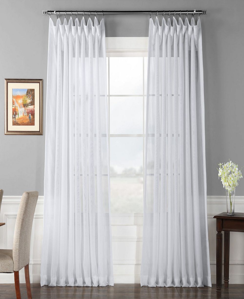 Half Price Drapes Широкая прозрачная занавеска Sheer Curtain
