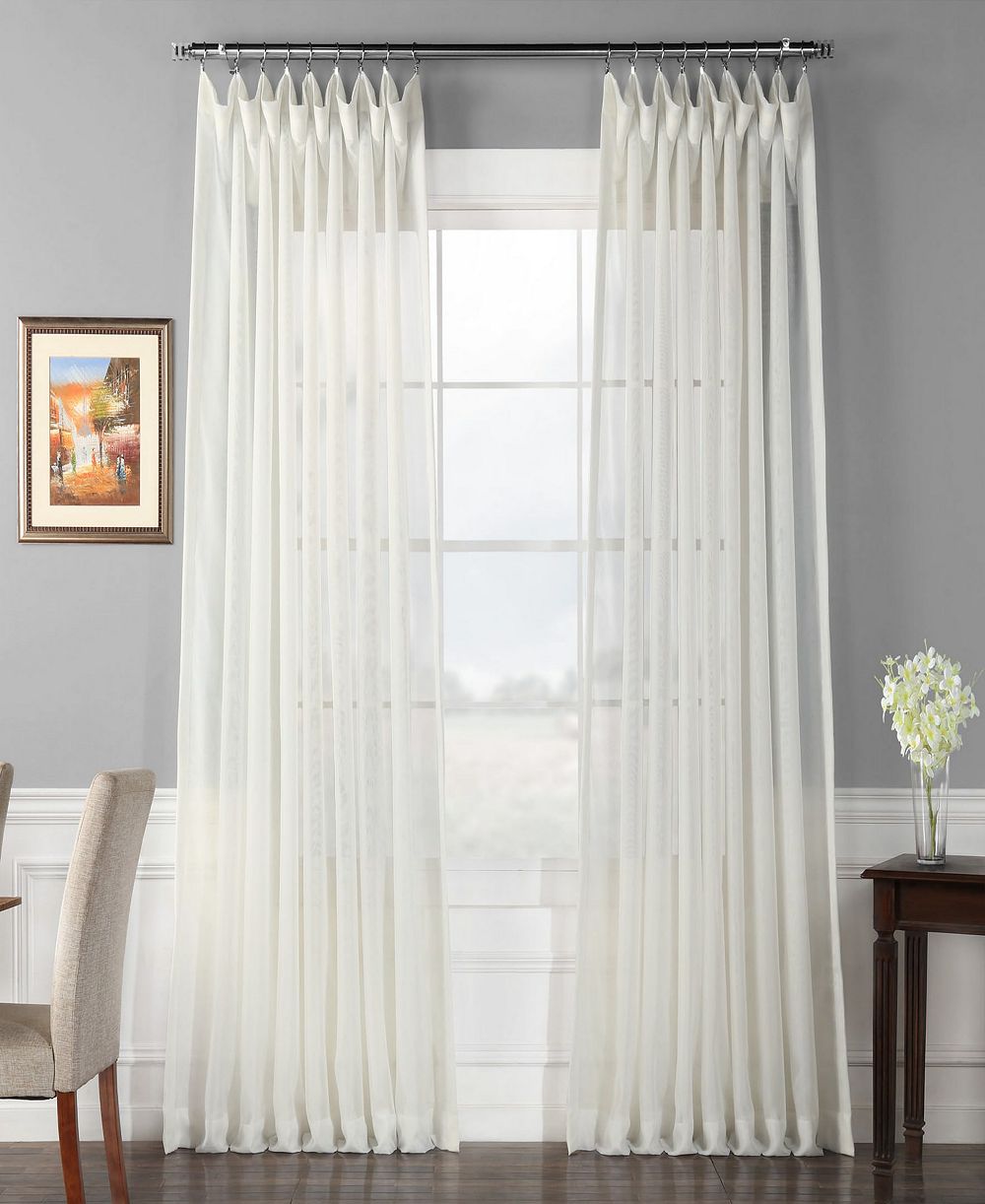 Half Price Drapes Extra Wide Sheer Curtain