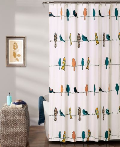 Lush Décor Rowley Birds Shower Curtain, 72" x 72"