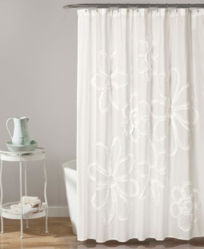 Lush Décor Ruffle Flower Shower Curtain, 72" x 72"