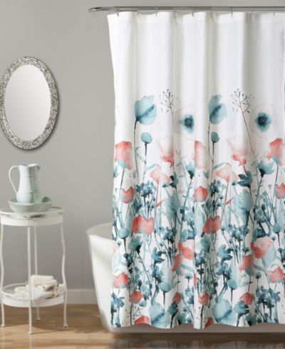 Lush Décor Zuri Flora занавеска для душа, 72" x 72"