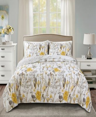 Lush Décor Adalia Reversible 3-Piece Quilt Set, King