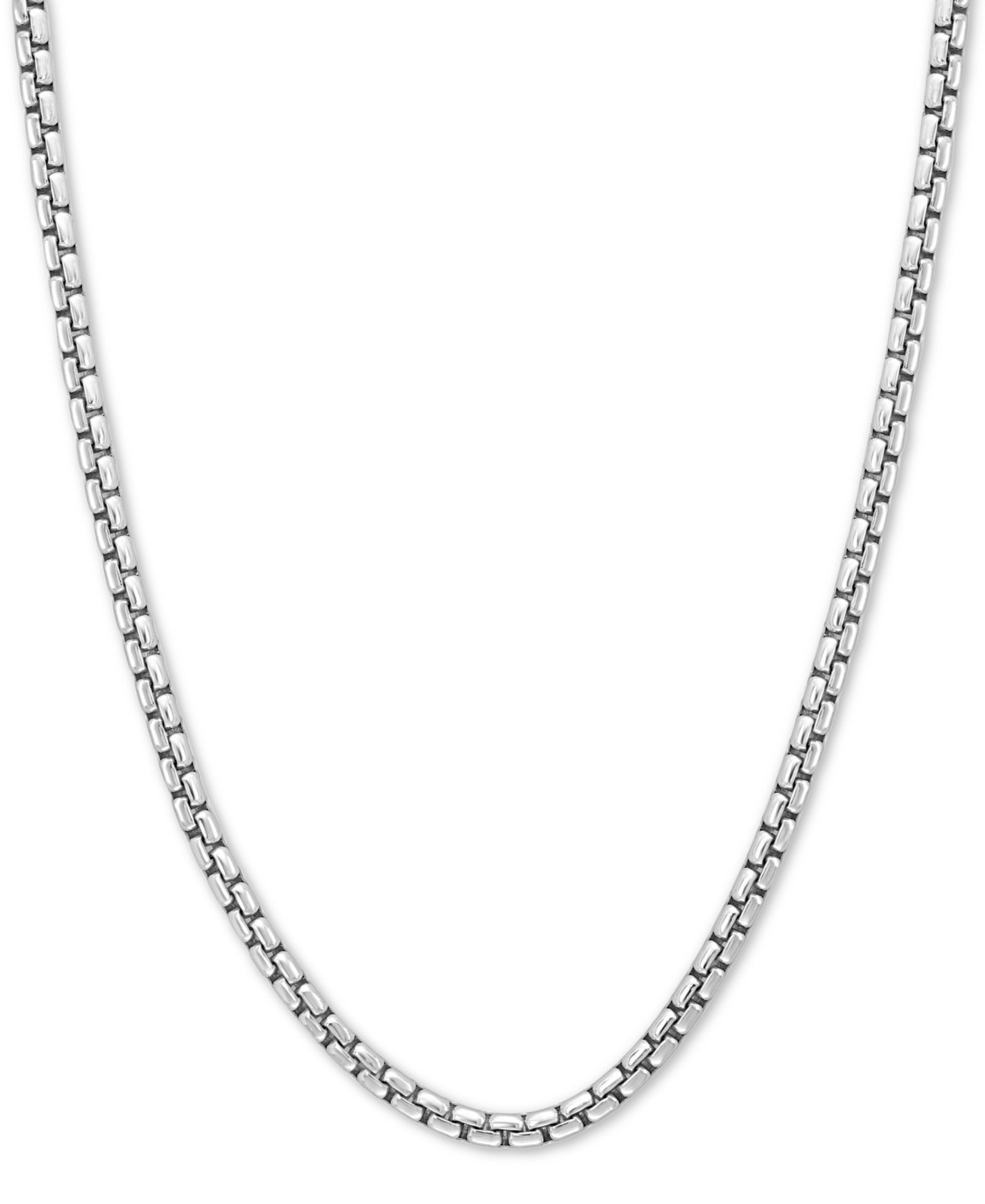 Ожерелье EFFY® Rounded Box Link 24" из стерлингового серебра