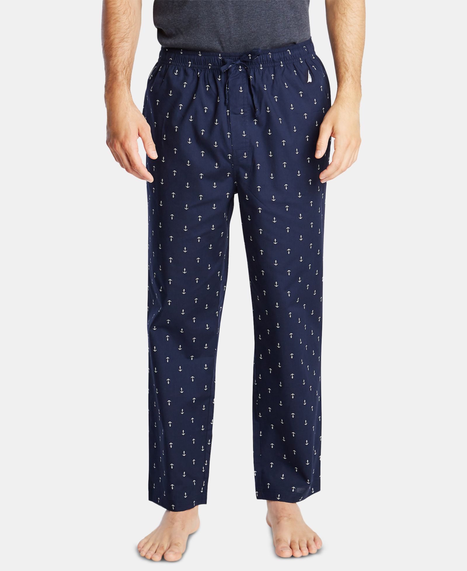 Nautica Men's Cotton Anchor-Print Pajama Pants