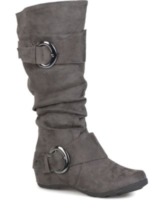 Journee Collection Женские сапоги Jester Extra Wide Calf с широкой голенищей и пряжкой